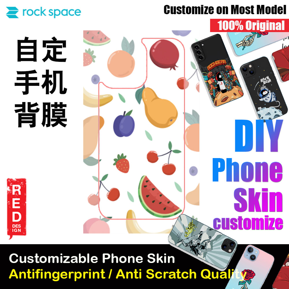 Picture of Rock Space DIY 自定 定制 设计 手机背膜 贴纸 DIY Customize High Quality Print Phone Skin Sticker for Multiple Phone Model with Multiple Photo Images Gallery or with Own Phone Text (Pattern Fruits) Red Design- Red Design Cases, Red Design Covers, iPad Cases and a wide selection of Red Design Accessories in Malaysia, Sabah, Sarawak and Singapore 