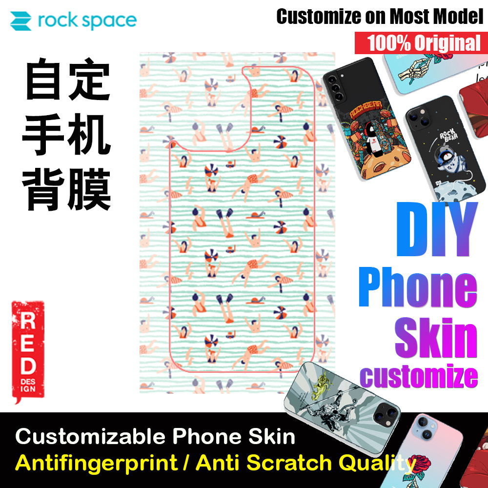 Picture of Rock Space DIY 自定 定制 设计 手机背膜 贴纸 DIY Customize High Quality Print Phone Skin Sticker for Multiple Phone Model with Multiple Photo Images Gallery or with Own Phone Text (People Swimming) Red Design- Red Design Cases, Red Design Covers, iPad Cases and a wide selection of Red Design Accessories in Malaysia, Sabah, Sarawak and Singapore 