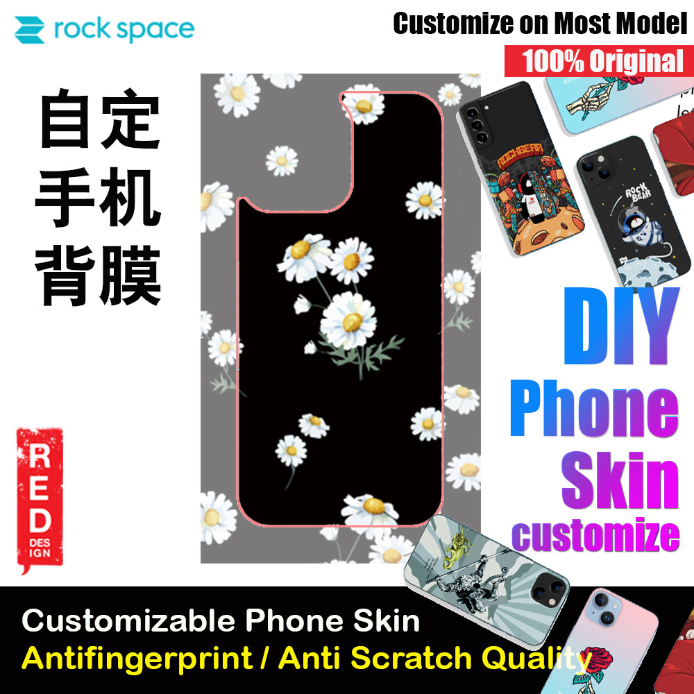 Picture of Rock Space DIY 自定 定制 设计 手机背膜 贴纸 DIY Customize High Quality Print Phone Skin Sticker for Multiple Phone Model with Multiple Photo Images Gallery or with Own Phone Text (Pattern Flowers Floral) Red Design- Red Design Cases, Red Design Covers, iPad Cases and a wide selection of Red Design Accessories in Malaysia, Sabah, Sarawak and Singapore 