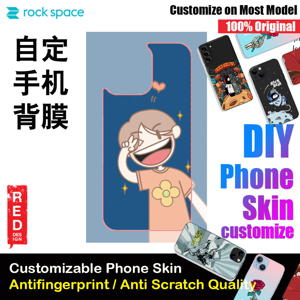 Picture of Rock Space DIY 自定 定制 设计 手机背膜 贴纸 DIY Customize High Quality Print Phone Skin Sticker for Multiple Phone Model with Multiple Photo Images Gallery or with Own Phone Text for Courple 情侣 (People 可爱情侣) Red Design- Red Design Cases, Red Design Covers, iPad Cases and a wide selection of Red Design Accessories in Malaysia, Sabah, Sarawak and Singapore 