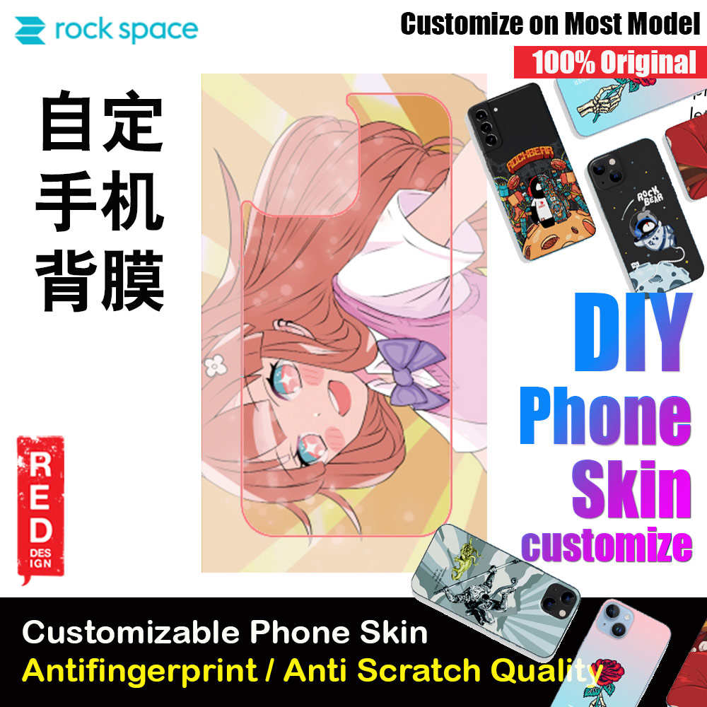 Picture of Rock Space DIY 自定 定制 设计 手机背膜 贴纸 DIY Customize High Quality Print Phone Skin Sticker for Multiple Phone Model with Multiple Photo Images Gallery or with Own Phone Text (Anime Girl) Red Design- Red Design Cases, Red Design Covers, iPad Cases and a wide selection of Red Design Accessories in Malaysia, Sabah, Sarawak and Singapore 