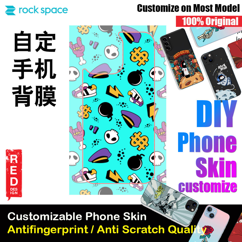 Picture of Rock Space DIY 自定 定制 设计 手机背膜 贴纸 DIY Customize High Quality Print Phone Skin Sticker for Multiple Phone Model with Multiple Photo Images Gallery or with Own Phone Text (Pattern) Red Design- Red Design Cases, Red Design Covers, iPad Cases and a wide selection of Red Design Accessories in Malaysia, Sabah, Sarawak and Singapore 