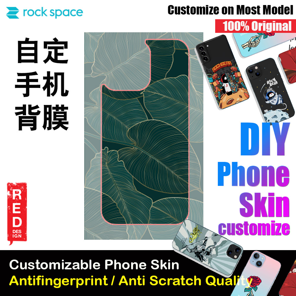 Picture of Rock Space DIY 自定 定制 设计 手机背膜 贴纸 DIY Customize High Quality Print Phone Skin Sticker for Multiple Phone Model with Multiple Photo Images Gallery or with Own Phone Text (Leaf Floral) Red Design- Red Design Cases, Red Design Covers, iPad Cases and a wide selection of Red Design Accessories in Malaysia, Sabah, Sarawak and Singapore 