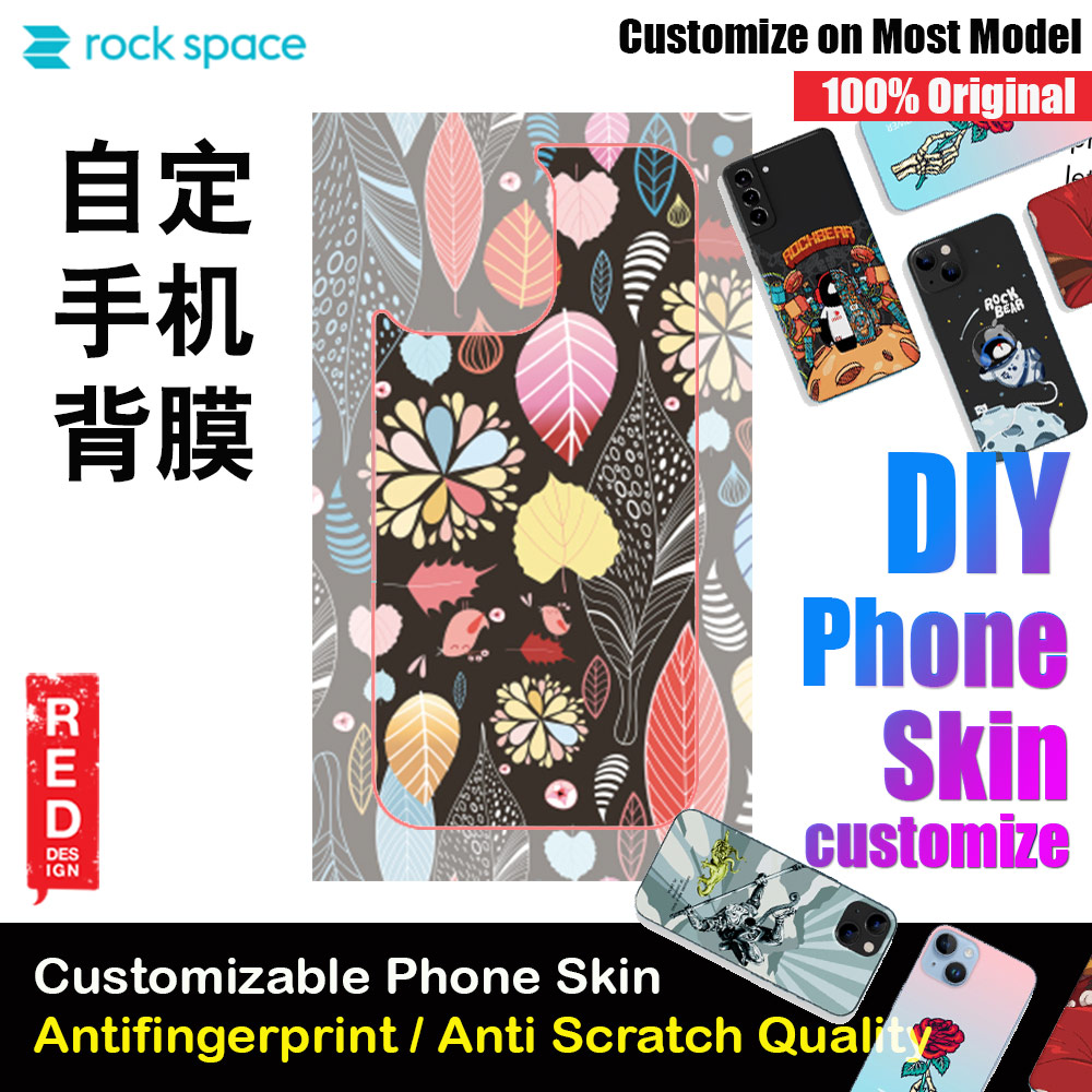 Picture of Rock Space DIY 自定 定制 设计 手机背膜 贴纸 DIY Customize High Quality Print Phone Skin Sticker for Multiple Phone Model with Multiple Photo Images Gallery or with Own Phone Text (Flowers Floral) Red Design- Red Design Cases, Red Design Covers, iPad Cases and a wide selection of Red Design Accessories in Malaysia, Sabah, Sarawak and Singapore 