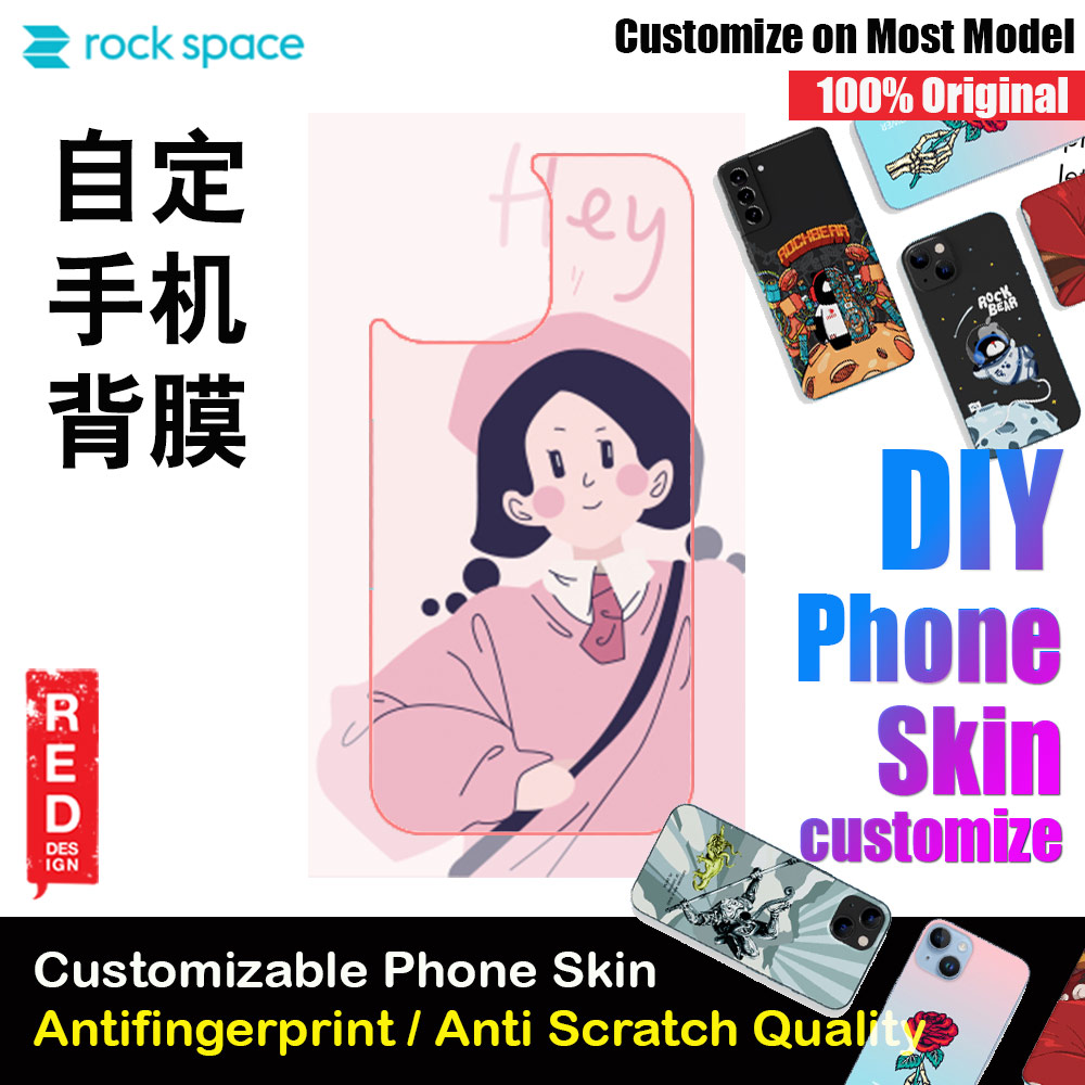 Picture of Rock Space DIY 自定 定制 设计 手机背膜 贴纸 DIY Customize High Quality Print Phone Skin Sticker for Multiple Phone Model with Multiple Photo Images Gallery or with Own Phone Text (People Hey) Red Design- Red Design Cases, Red Design Covers, iPad Cases and a wide selection of Red Design Accessories in Malaysia, Sabah, Sarawak and Singapore 