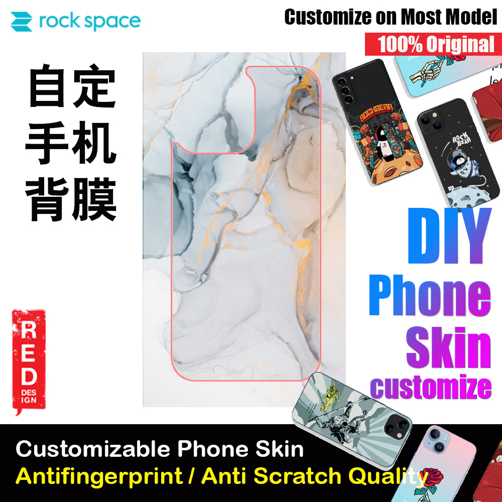 Picture of Rock Space DIY 自定 定制 设计 手机背膜 贴纸 DIY Customize High Quality Print Phone Skin Sticker for Multiple Phone Model with Multiple Photo Images Gallery or with Own Phone Text (Pattern Marble) Red Design- Red Design Cases, Red Design Covers, iPad Cases and a wide selection of Red Design Accessories in Malaysia, Sabah, Sarawak and Singapore 