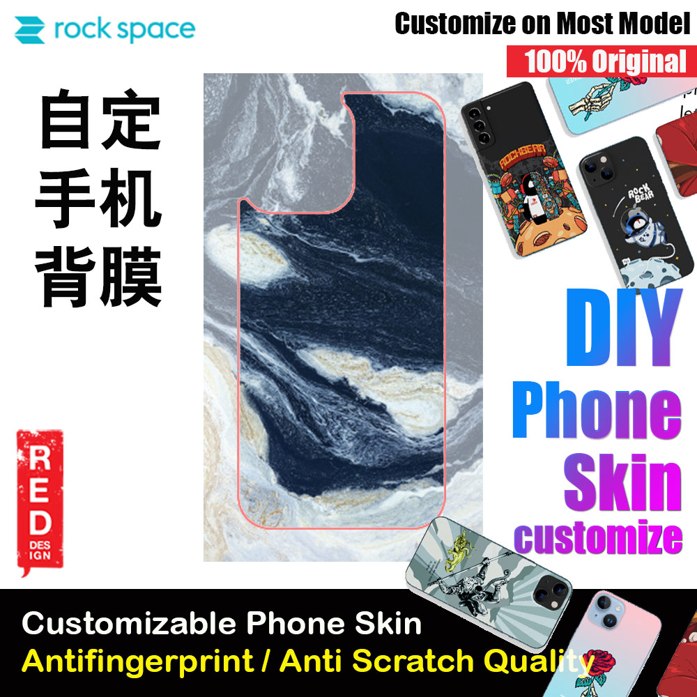 Picture of Rock Space DIY 自定 定制 设计 手机背膜 贴纸 DIY Customize High Quality Print Phone Skin Sticker for Multiple Phone Model with Multiple Photo Images Gallery or with Own Phone CellphoneText (Pattern Marble Dark Blue) Red Design- Red Design Cases, Red Design Covers, iPad Cases and a wide selection of Red Design Accessories in Malaysia, Sabah, Sarawak and Singapore 