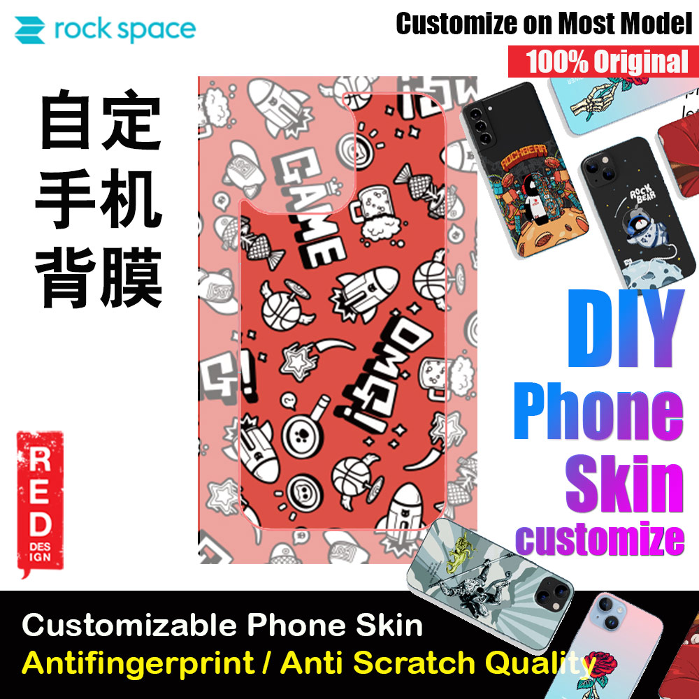 Picture of Rock Space DIY 自定 定制 设计 手机背膜 贴纸 DIY Customize High Quality Print Phone Skin Sticker for Multiple Phone Model with Multiple Photo Images Gallery or with Own Phone Text (Pattern Game) Red Design- Red Design Cases, Red Design Covers, iPad Cases and a wide selection of Red Design Accessories in Malaysia, Sabah, Sarawak and Singapore 