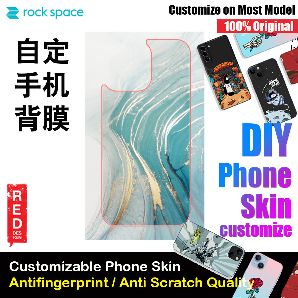 Picture of Rock Space DIY 自定 定制 设计 手机背膜 贴纸 DIY Customize High Quality Print Phone Skin Sticker for Multiple Phone Model with Multiple Photo Images Gallery or with Own Phone Text (Pattern Marble) Red Design- Red Design Cases, Red Design Covers, iPad Cases and a wide selection of Red Design Accessories in Malaysia, Sabah, Sarawak and Singapore 