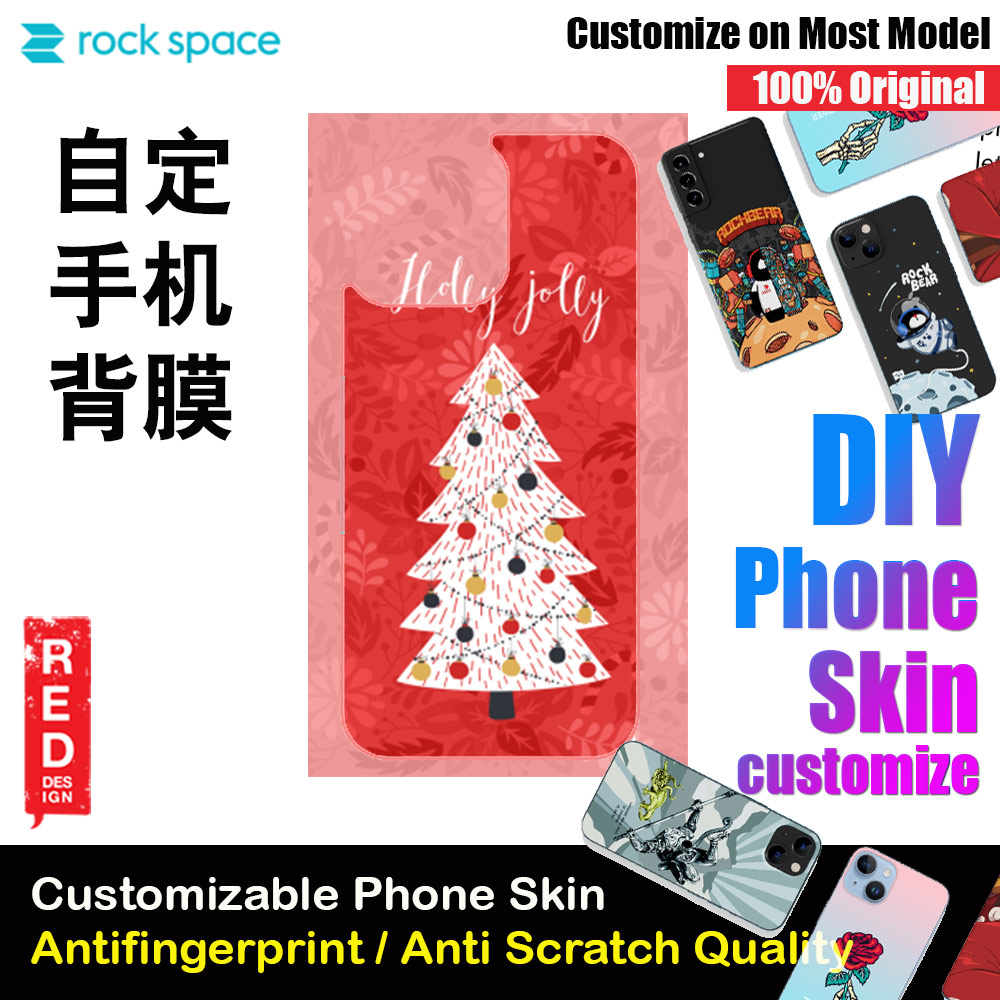 Picture of Rock Space DIY 自定 定制 设计 手机背膜 贴纸 DIY Customize High Quality Print Phone Skin Sticker for Multiple Phone Model with Multiple Photo Images Gallery or with Own Phone Cellphone (Holly Jolly) Red Design- Red Design Cases, Red Design Covers, iPad Cases and a wide selection of Red Design Accessories in Malaysia, Sabah, Sarawak and Singapore 