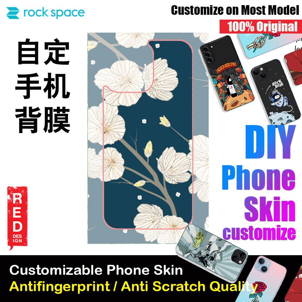 Picture of Rock Space DIY 自定 定制 设计 手机背膜 贴纸 DIY Customize High Quality Print Phone Skin Sticker for Multiple Phone Model with Multiple Photo Images Gallery or with Own Phone Text (Pattern Flowers Floral) Red Design- Red Design Cases, Red Design Covers, iPad Cases and a wide selection of Red Design Accessories in Malaysia, Sabah, Sarawak and Singapore 