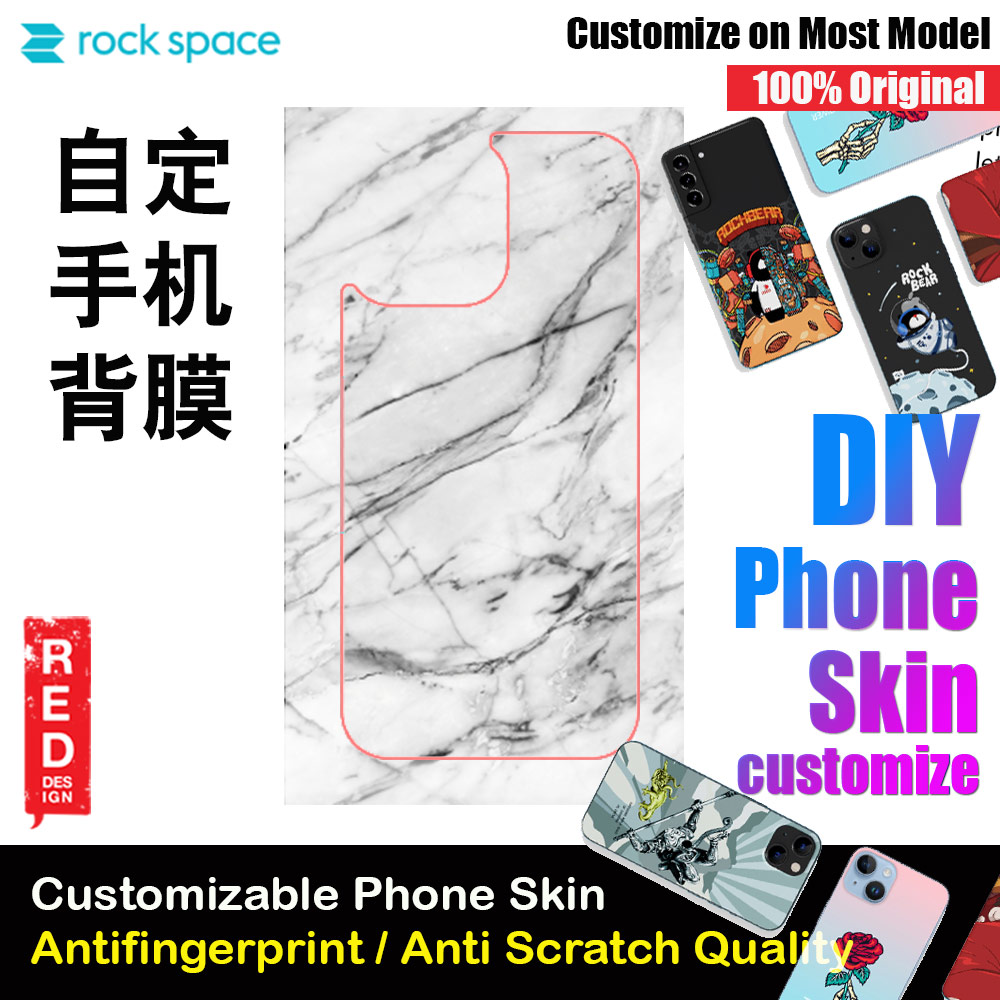 Picture of Rock Space DIY 自定 定制 设计 手机背膜 贴纸 DIY Customize High Quality Print Phone Skin Sticker for Multiple Phone Model with Multiple Photo Images Gallery or with Own Phone Text (Pattern Marble) Red Design- Red Design Cases, Red Design Covers, iPad Cases and a wide selection of Red Design Accessories in Malaysia, Sabah, Sarawak and Singapore 