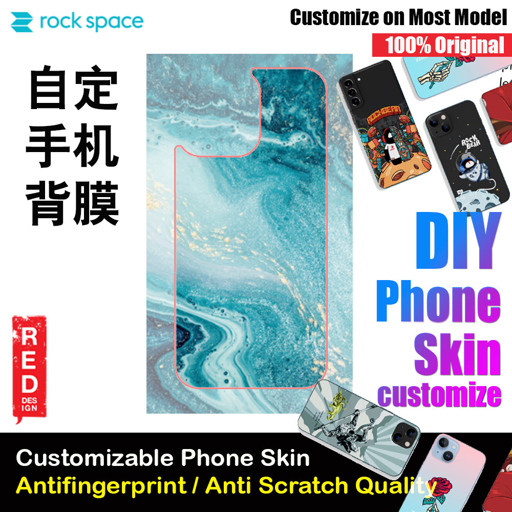 Picture of Rock Space DIY 自定 定制 设计 手机背膜 贴纸 DIY Customize High Quality Print Phone Skin Sticker for Multiple Phone Model with Multiple Photo Images Gallery or with Own Phone Text (Pattern Marble) Red Design- Red Design Cases, Red Design Covers, iPad Cases and a wide selection of Red Design Accessories in Malaysia, Sabah, Sarawak and Singapore 