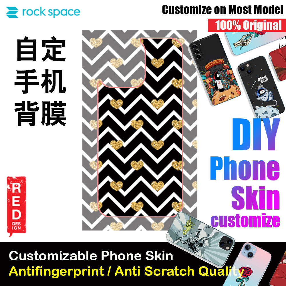 Picture of Rock Space DIY 自定 定制 设计 手机背膜 贴纸 DIY Customize High Quality Print Phone Skin Sticker for Multiple Phone Model with Multiple Photo Images Gallery or with Own Phone Text (Patterns Gold Love) Red Design- Red Design Cases, Red Design Covers, iPad Cases and a wide selection of Red Design Accessories in Malaysia, Sabah, Sarawak and Singapore 