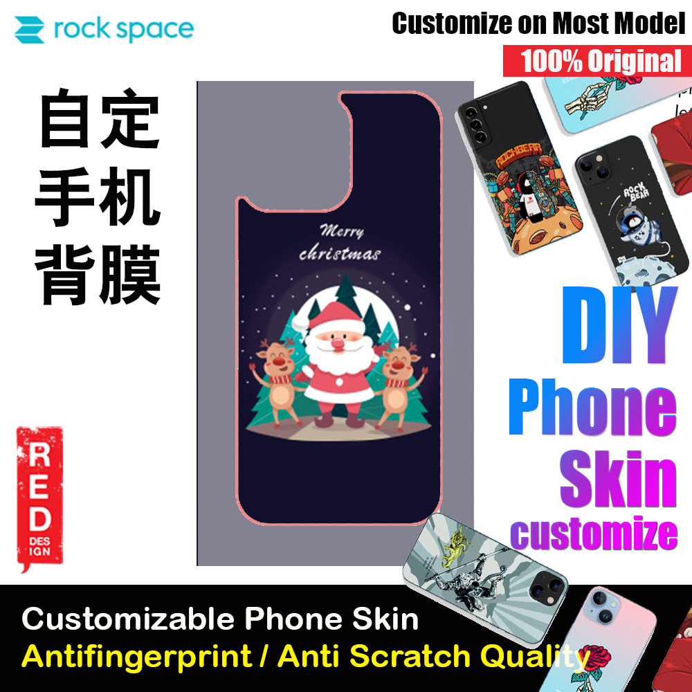 Picture of Rock Space DIY 自定 定制 设计 手机背膜 贴纸 DIY Customize High Quality Print Phone Skin Sticker for Multiple Phone Model with Multiple Photo Images Gallery or with Own Phone Cellphone (Merry Christmas) Red Design- Red Design Cases, Red Design Covers, iPad Cases and a wide selection of Red Design Accessories in Malaysia, Sabah, Sarawak and Singapore 