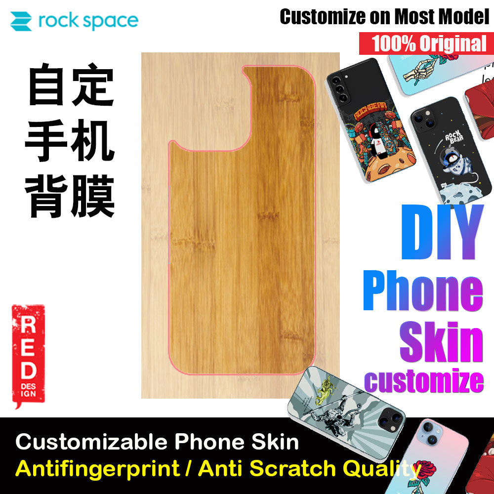 Picture of Rock Space DIY 自定 定制 设计 手机背膜 贴纸 DIY Customize High Quality Print Phone Skin Sticker for Multiple Phone Model with Multiple Photo Images Gallery or with Own Phone Text (Pattern Wood) Red Design- Red Design Cases, Red Design Covers, iPad Cases and a wide selection of Red Design Accessories in Malaysia, Sabah, Sarawak and Singapore 