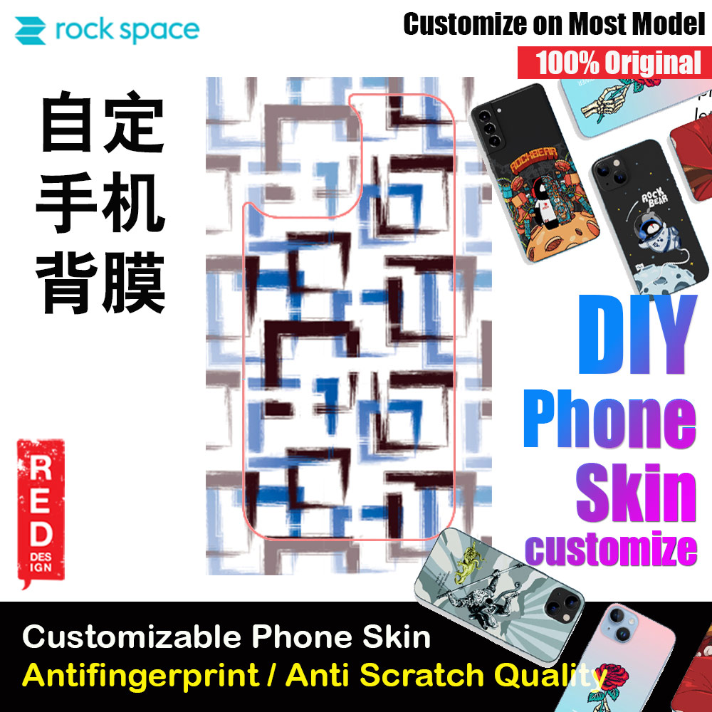 Picture of Rock Space DIY 自定 定制 设计 手机背膜 贴纸 DIY Customize High Quality Print Phone Skin Sticker for Multiple Phone Model with Multiple Photo Images Gallery or with Own Phone Text (Pattern Abstract) Red Design- Red Design Cases, Red Design Covers, iPad Cases and a wide selection of Red Design Accessories in Malaysia, Sabah, Sarawak and Singapore 