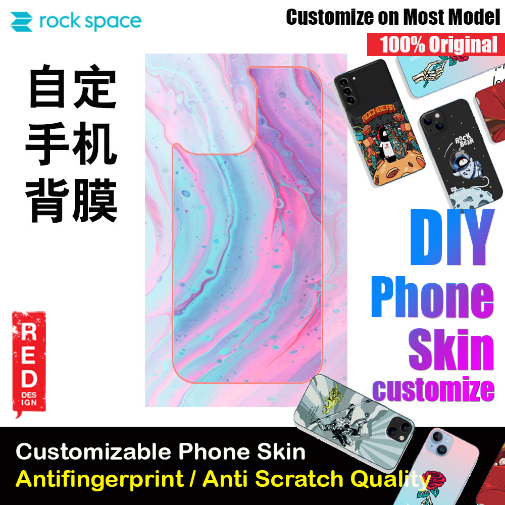 Picture of Rock Space DIY 自定 定制 设计 手机背膜 贴纸 DIY Customize High Quality Print Phone Skin Sticker for Multiple Phone Model with Multiple Photo Images Gallery or with Own Phone Text (Pattern Marble) Red Design- Red Design Cases, Red Design Covers, iPad Cases and a wide selection of Red Design Accessories in Malaysia, Sabah, Sarawak and Singapore 