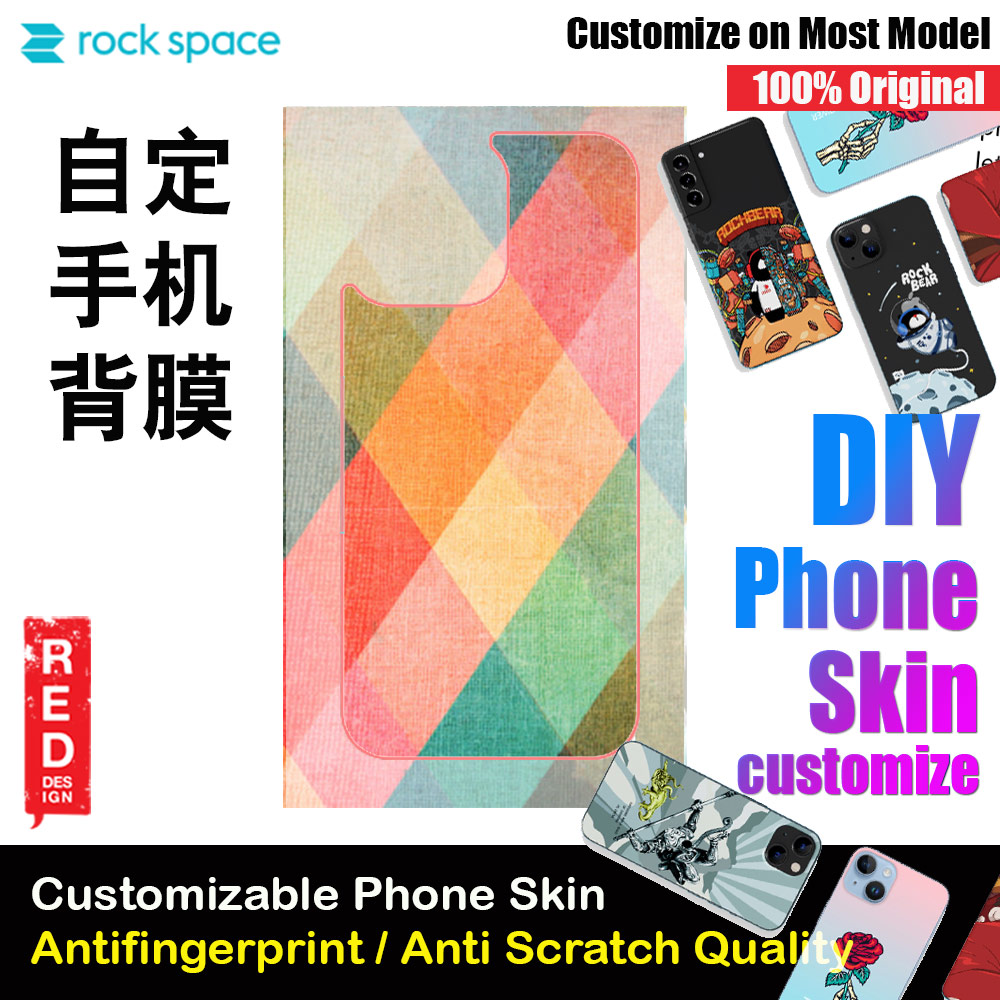 Picture of Rock Space DIY 自定 定制 设计 手机背膜 贴纸 DIY Customize High Quality Print Phone Skin Sticker for Multiple Phone Model with Multiple Photo Images Gallery or with Own Phone Text (Pattern) Red Design- Red Design Cases, Red Design Covers, iPad Cases and a wide selection of Red Design Accessories in Malaysia, Sabah, Sarawak and Singapore 