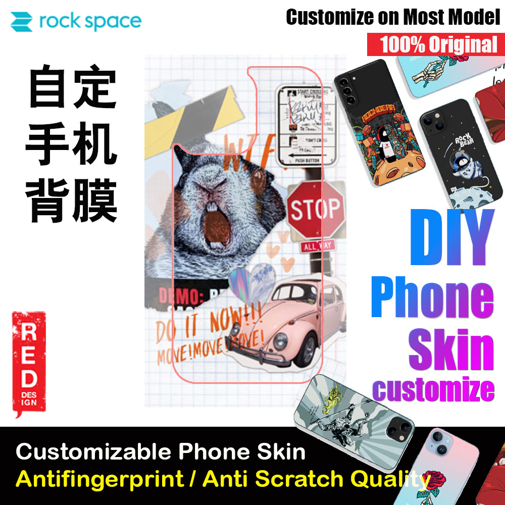 Picture of Rock Space DIY 自定 定制 设计 手机背膜 贴纸 DIY Customize High Quality Print Phone Skin Sticker for Multiple Phone Model with Multiple Photo Images Gallery or with Own Phone Text (Pattern Collage) Red Design- Red Design Cases, Red Design Covers, iPad Cases and a wide selection of Red Design Accessories in Malaysia, Sabah, Sarawak and Singapore 