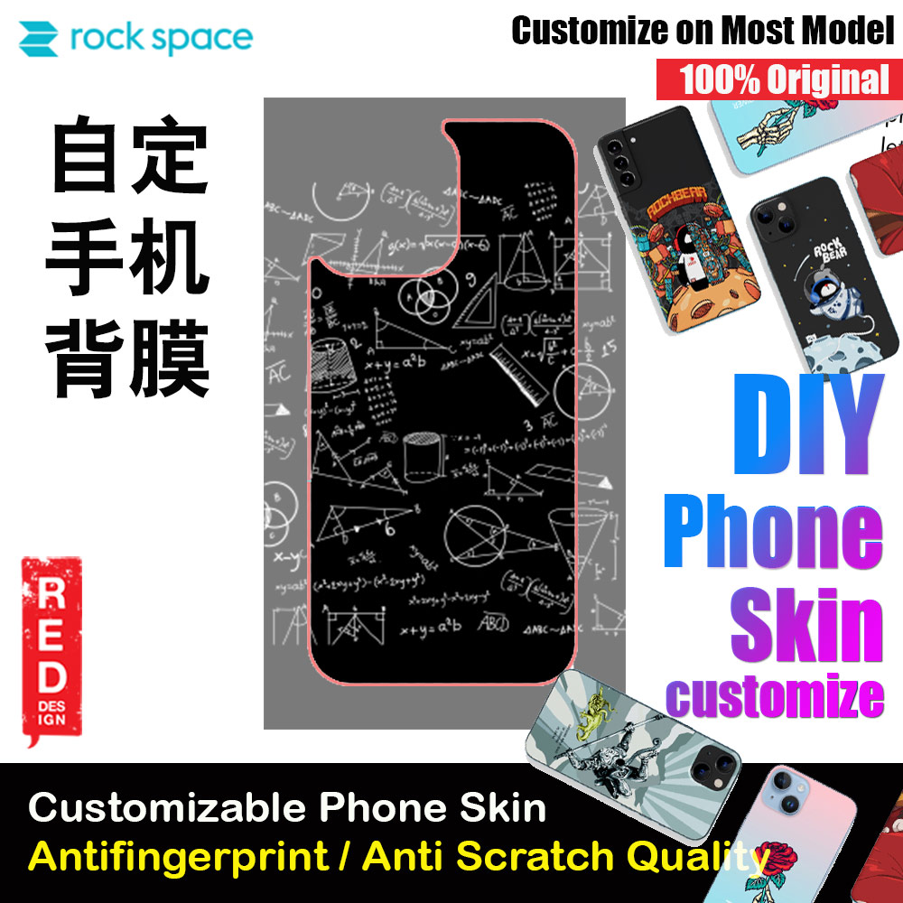 Picture of Rock Space DIY 自定 定制 设计 手机背膜 贴纸 DIY Customize High Quality Print Phone Skin Sticker for Multiple Phone Model with Multiple Photo Images Gallery or with Own Phone Text (Pattern Geometry) Red Design- Red Design Cases, Red Design Covers, iPad Cases and a wide selection of Red Design Accessories in Malaysia, Sabah, Sarawak and Singapore 