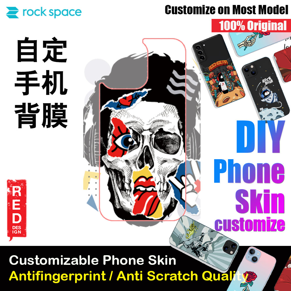 Picture of Rock Space DIY 自定 定制 设计 手机背膜 贴纸 DIY Customize High Quality Print Phone Skin Sticker for Multiple Phone Model with Multiple Photo Images Gallery or with Own Phone Text (Skeleton) Red Design- Red Design Cases, Red Design Covers, iPad Cases and a wide selection of Red Design Accessories in Malaysia, Sabah, Sarawak and Singapore 