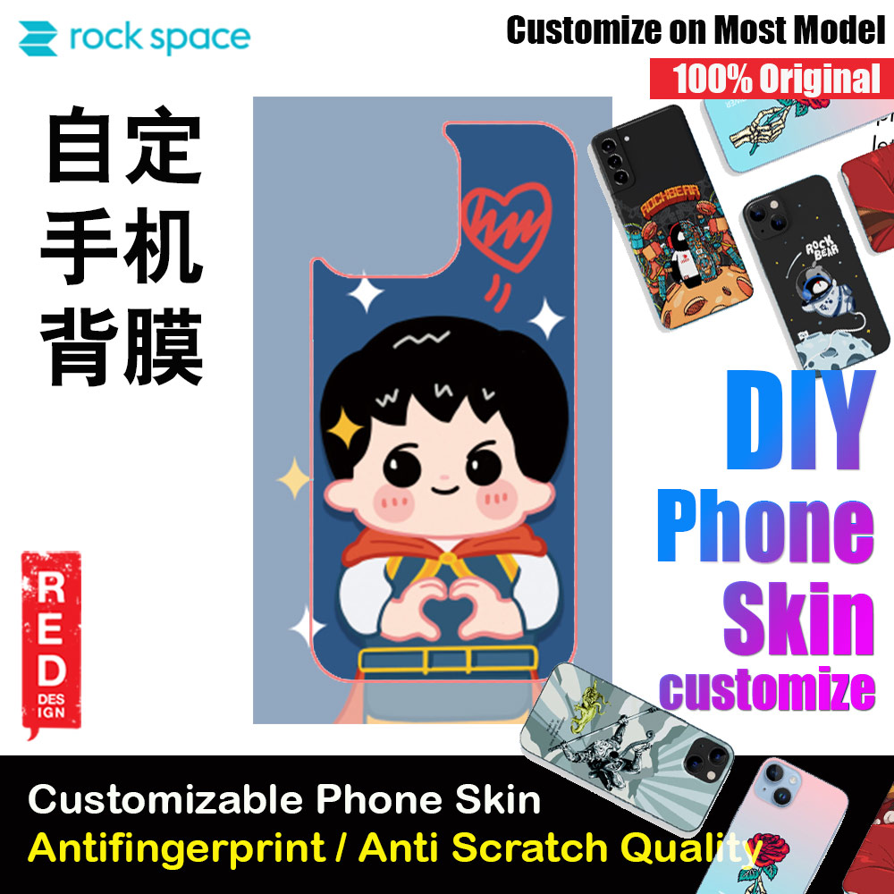 Picture of Rock Space DIY 自定 定制 设计 手机背膜 贴纸 DIY Customize High Quality Print Phone Skin Sticker for Multiple Phone Model with Multiple Photo Images Gallery or with Own Phone Text  for Couple 情侣 (People Prince Love) Red Design- Red Design Cases, Red Design Covers, iPad Cases and a wide selection of Red Design Accessories in Malaysia, Sabah, Sarawak and Singapore 