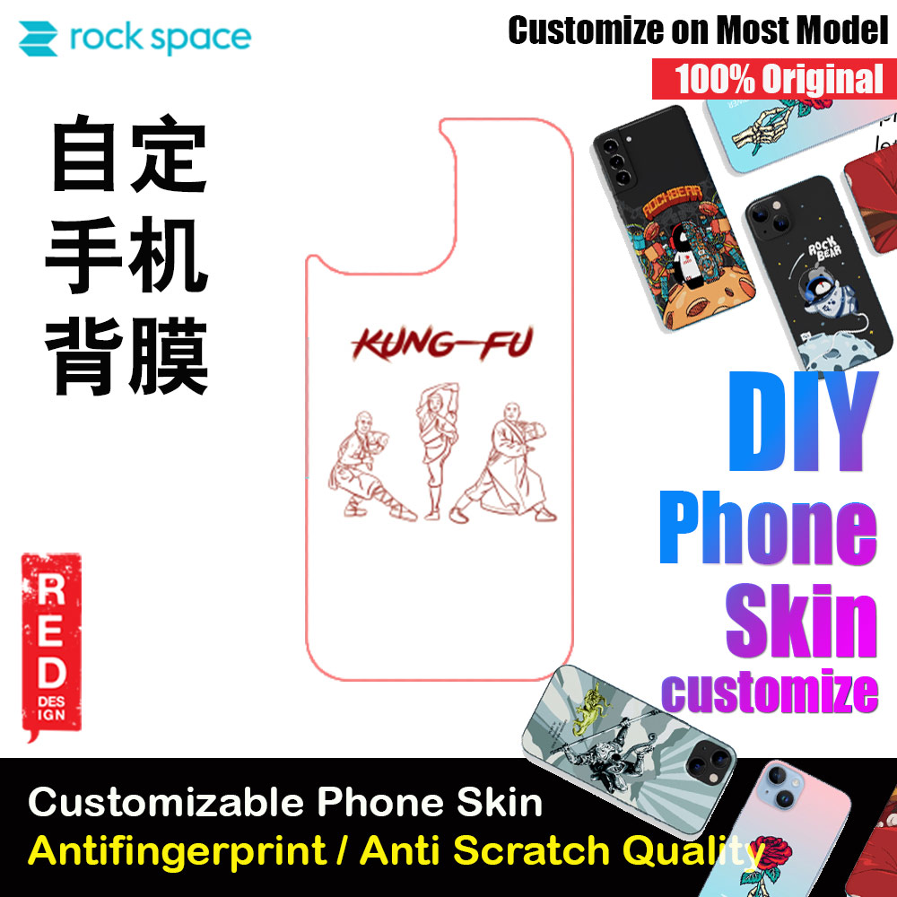 Picture of Rock Space DIY 自定 定制 设计 手机背膜 贴纸 DIY Customize High Quality Print Phone Skin Sticker for Multiple Phone Model with Multiple Photo Images Gallery or with Own Phone Text (People Chinese Element Kung Fu 功夫) Red Design- Red Design Cases, Red Design Covers, iPad Cases and a wide selection of Red Design Accessories in Malaysia, Sabah, Sarawak and Singapore 