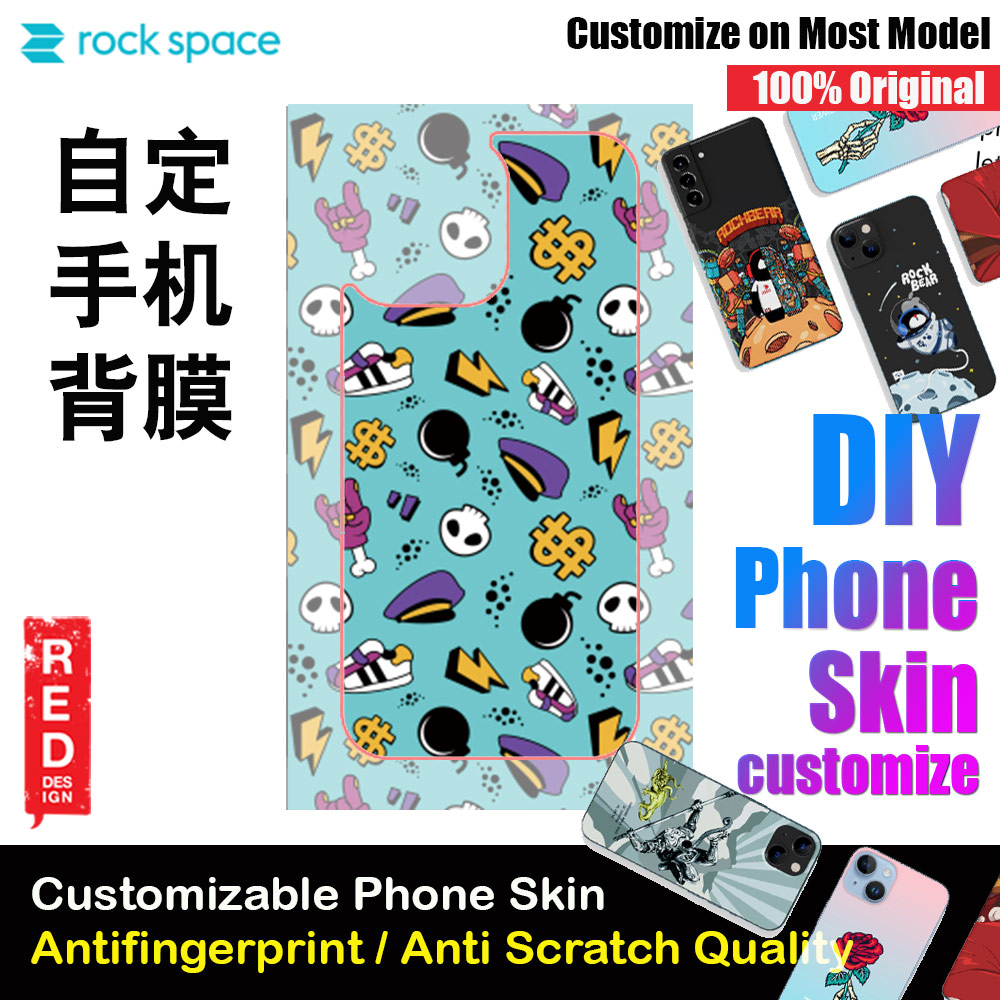 Picture of Rock Space DIY 自定 定制 设计 手机背膜 贴纸 DIY Customize High Quality Print Phone Skin Sticker for Multiple Phone Model with Multiple Photo Images Gallery or with Own Phone Text (Pattern) Red Design- Red Design Cases, Red Design Covers, iPad Cases and a wide selection of Red Design Accessories in Malaysia, Sabah, Sarawak and Singapore 