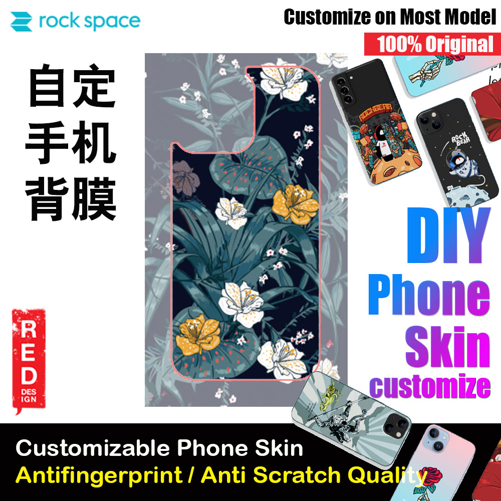 Picture of Rock Space DIY 自定 定制 设计 手机背膜 贴纸 DIY Customize High Quality Print Phone Skin Sticker for Multiple Phone Model with Multiple Photo Images Gallery or with Own Phone Text (Pattern Flowers Floral) Red Design- Red Design Cases, Red Design Covers, iPad Cases and a wide selection of Red Design Accessories in Malaysia, Sabah, Sarawak and Singapore 