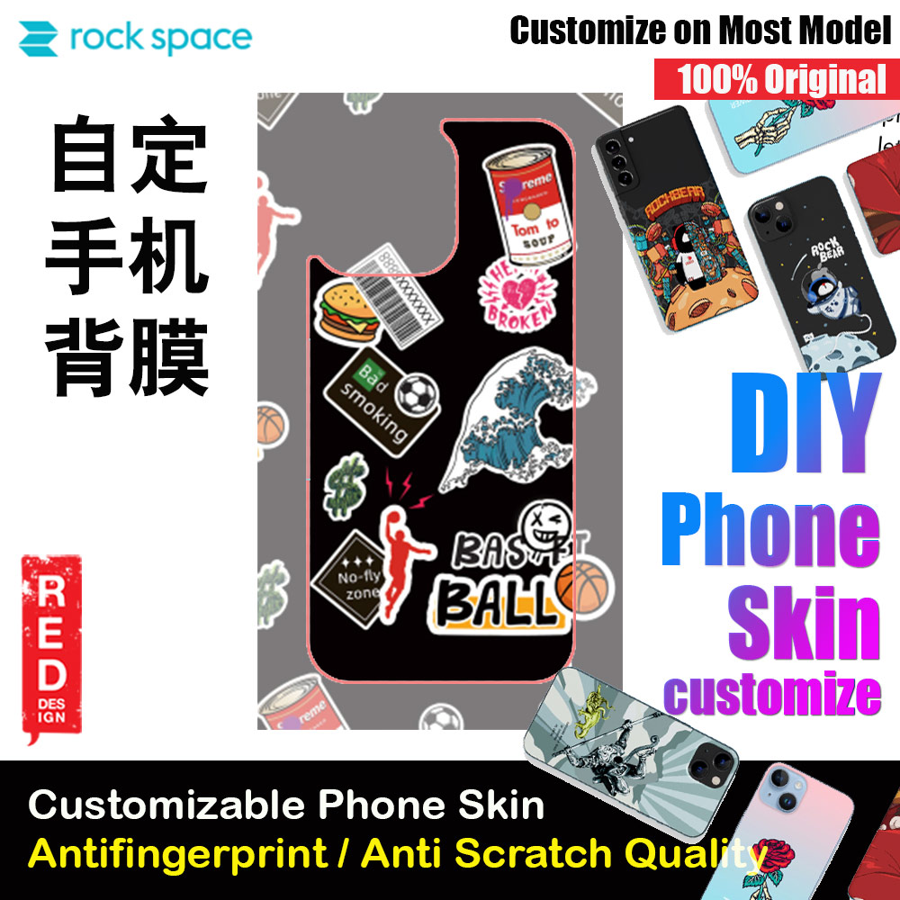 Picture of Rock Space DIY 自定 定制 设计 手机背膜 贴纸 DIY Customize High Quality Print Phone Skin Sticker for Multiple Phone Model with Multiple Photo Images Gallery or with Own Phone Text (Pattern Collage) Red Design- Red Design Cases, Red Design Covers, iPad Cases and a wide selection of Red Design Accessories in Malaysia, Sabah, Sarawak and Singapore 