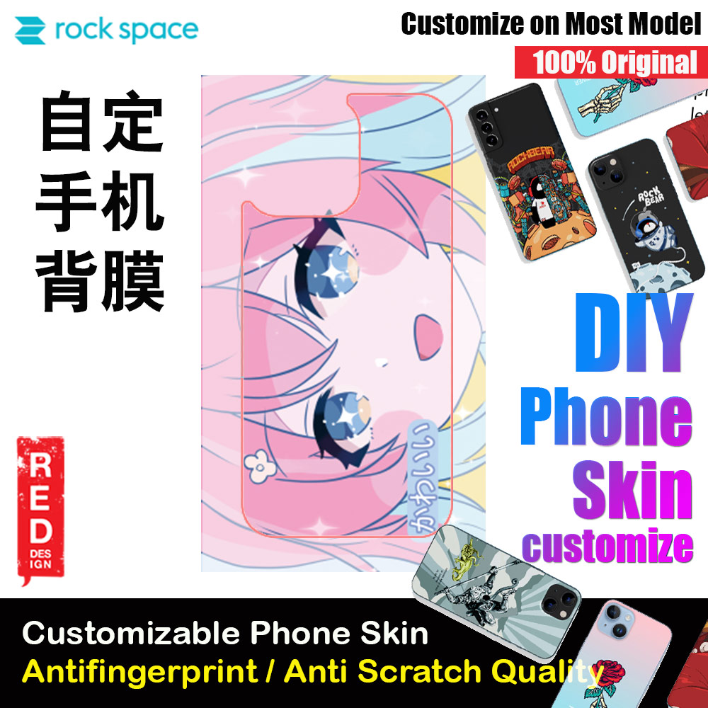 Picture of Rock Space DIY 自定 定制 设计 手机背膜 贴纸 DIY Customize High Quality Print Phone Skin Sticker for Multiple Phone Model with Multiple Photo Images Gallery or with Own Phone Text (Anime Girl) Red Design- Red Design Cases, Red Design Covers, iPad Cases and a wide selection of Red Design Accessories in Malaysia, Sabah, Sarawak and Singapore 