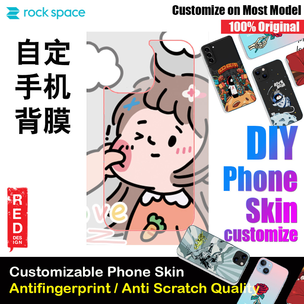 Picture of Rock Space DIY 自定 定制 设计 手机背膜 贴纸 DIY Customize High Quality Print Phone Skin Sticker for Multiple Phone Model with Multiple Photo Images Gallery or with Own Phone Text for Courple 情侣 (People Love 可爱情侣) Red Design- Red Design Cases, Red Design Covers, iPad Cases and a wide selection of Red Design Accessories in Malaysia, Sabah, Sarawak and Singapore 