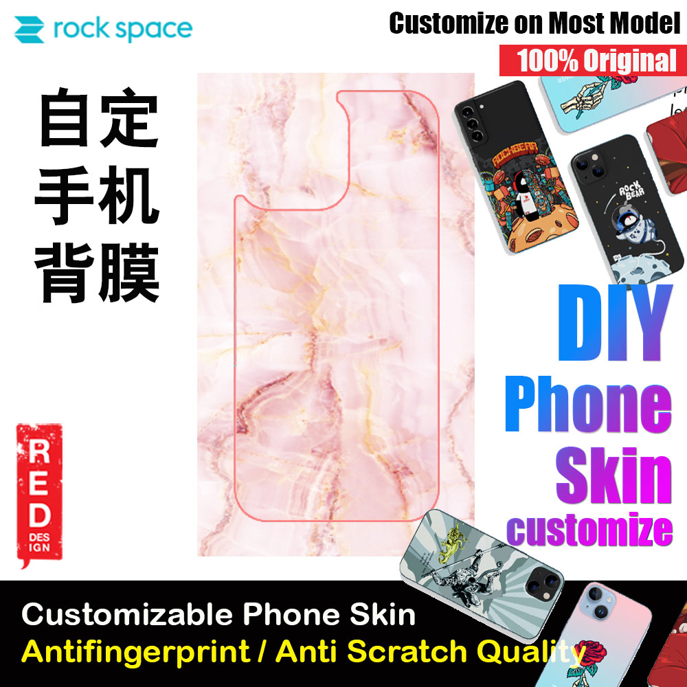 Picture of Rock Space DIY 自定 定制 设计 手机背膜 贴纸 DIY Customize High Quality Print Phone Skin Sticker for Multiple Phone Model with Multiple Photo Images Gallery or with Own Phone CellphoneText (Pattern Marble Pink) Red Design- Red Design Cases, Red Design Covers, iPad Cases and a wide selection of Red Design Accessories in Malaysia, Sabah, Sarawak and Singapore 