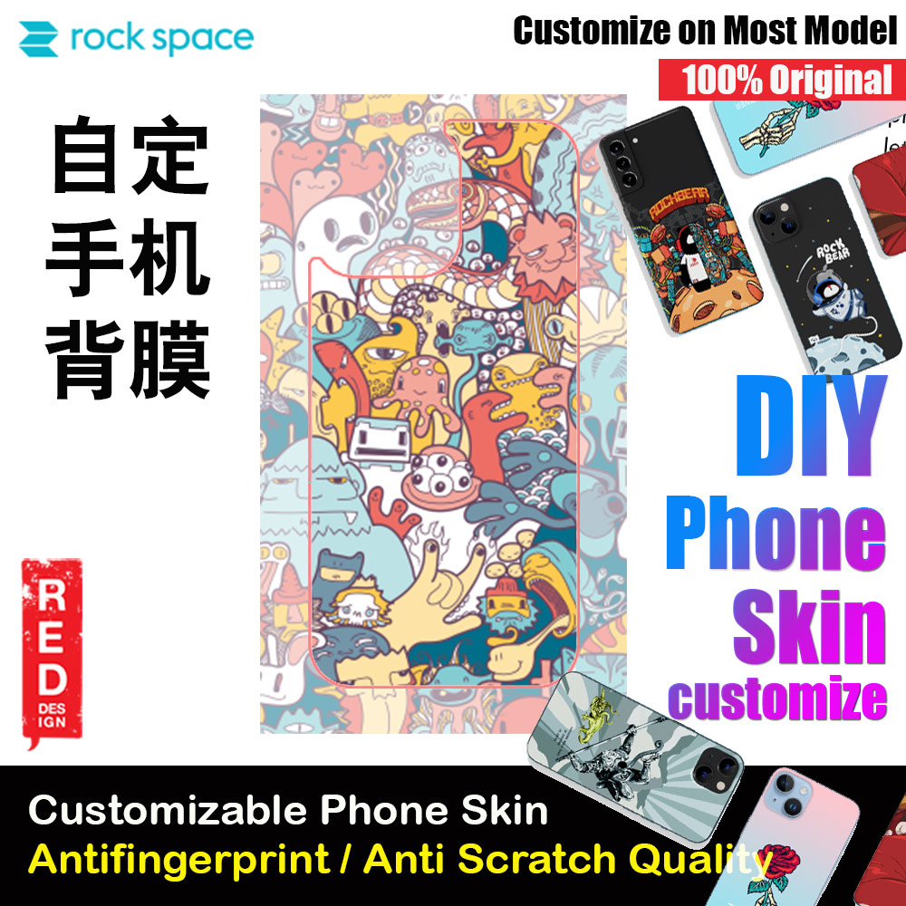 Picture of Rock Space DIY 自定 定制 设计 手机背膜 贴纸 DIY Customize High Quality Print Phone Skin Sticker for Multiple Phone Model with Multiple Photo Images Gallery or with Own Phone Text (Pattern doodle) Red Design- Red Design Cases, Red Design Covers, iPad Cases and a wide selection of Red Design Accessories in Malaysia, Sabah, Sarawak and Singapore 