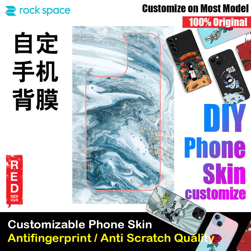 Picture of Rock Space DIY 自定 定制 设计 手机背膜 贴纸 DIY Customize High Quality Print Phone Skin Sticker for Multiple Phone Model with Multiple Photo Images Gallery or with Own Phone CellphoneText (Pattern Marble Ocean Blue) Red Design- Red Design Cases, Red Design Covers, iPad Cases and a wide selection of Red Design Accessories in Malaysia, Sabah, Sarawak and Singapore 