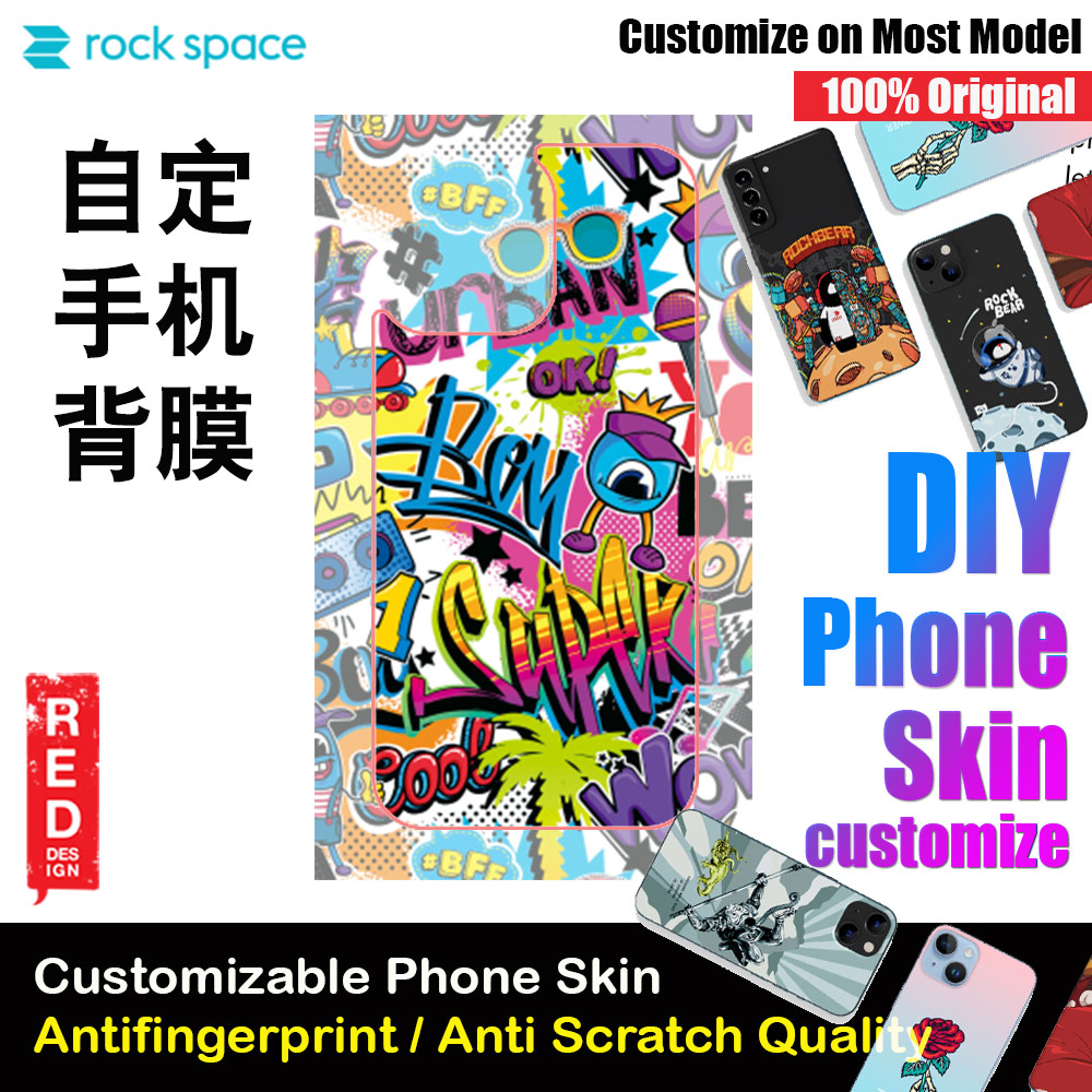 Picture of Rock Space DIY 自定 定制 设计 手机背膜 贴纸 DIY Customize High Quality Print Phone Skin Sticker for Multiple Phone Model with Multiple Photo Images Gallery or with Own Phone Text (Wording Collage) Red Design- Red Design Cases, Red Design Covers, iPad Cases and a wide selection of Red Design Accessories in Malaysia, Sabah, Sarawak and Singapore 