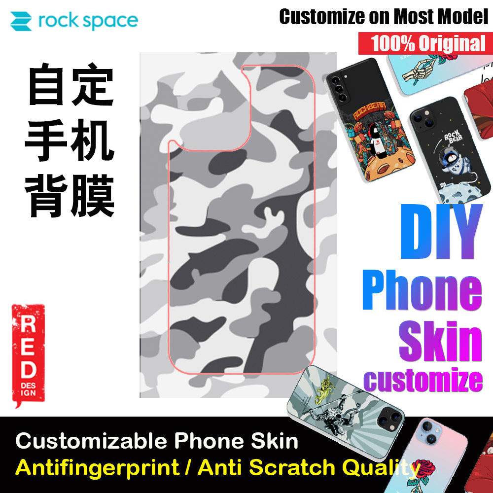 Picture of Rock Space DIY 自定 定制 设计 手机背膜 贴纸 DIY Customize High Quality Print Phone Skin Sticker for Multiple Phone Model with Multiple Photo Images Gallery or with Own Phone Text (Pattern camouflage) Red Design- Red Design Cases, Red Design Covers, iPad Cases and a wide selection of Red Design Accessories in Malaysia, Sabah, Sarawak and Singapore 