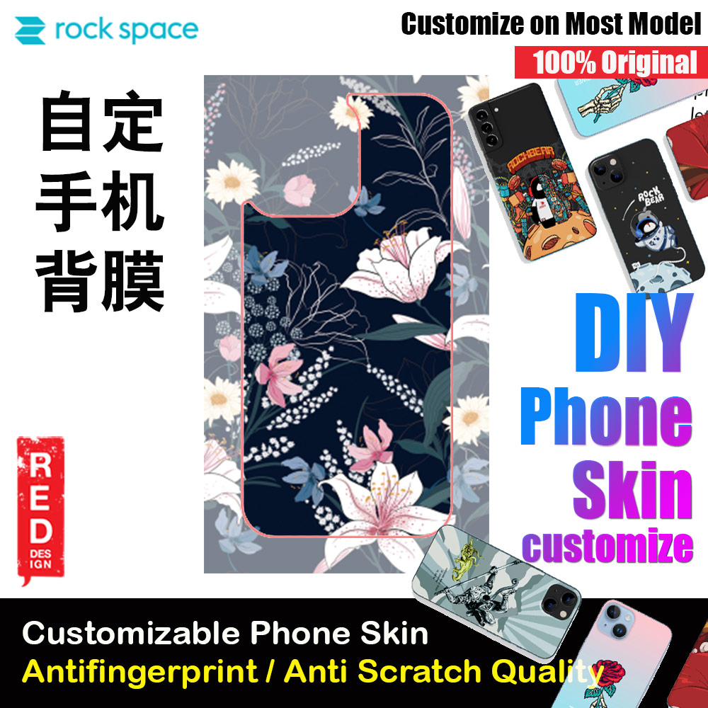 Picture of Rock Space DIY 自定 定制 设计 手机背膜 贴纸 DIY Customize High Quality Print Phone Skin Sticker for Multiple Phone Model with Multiple Photo Images Gallery or with Own Phone Text (Pattern Flowers Floral) Red Design- Red Design Cases, Red Design Covers, iPad Cases and a wide selection of Red Design Accessories in Malaysia, Sabah, Sarawak and Singapore 