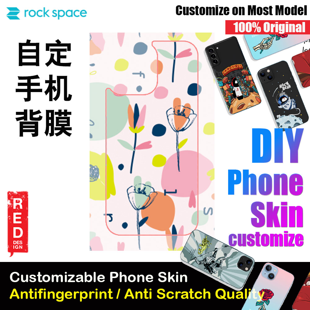 Picture of Rock Space DIY 自定 定制 设计 手机背膜 贴纸 DIY Customize High Quality Print Phone Skin Sticker for Multiple Phone Model with Multiple Photo Images Gallery or with Own Phone Text (Pattern Flowers Floral) Red Design- Red Design Cases, Red Design Covers, iPad Cases and a wide selection of Red Design Accessories in Malaysia, Sabah, Sarawak and Singapore 