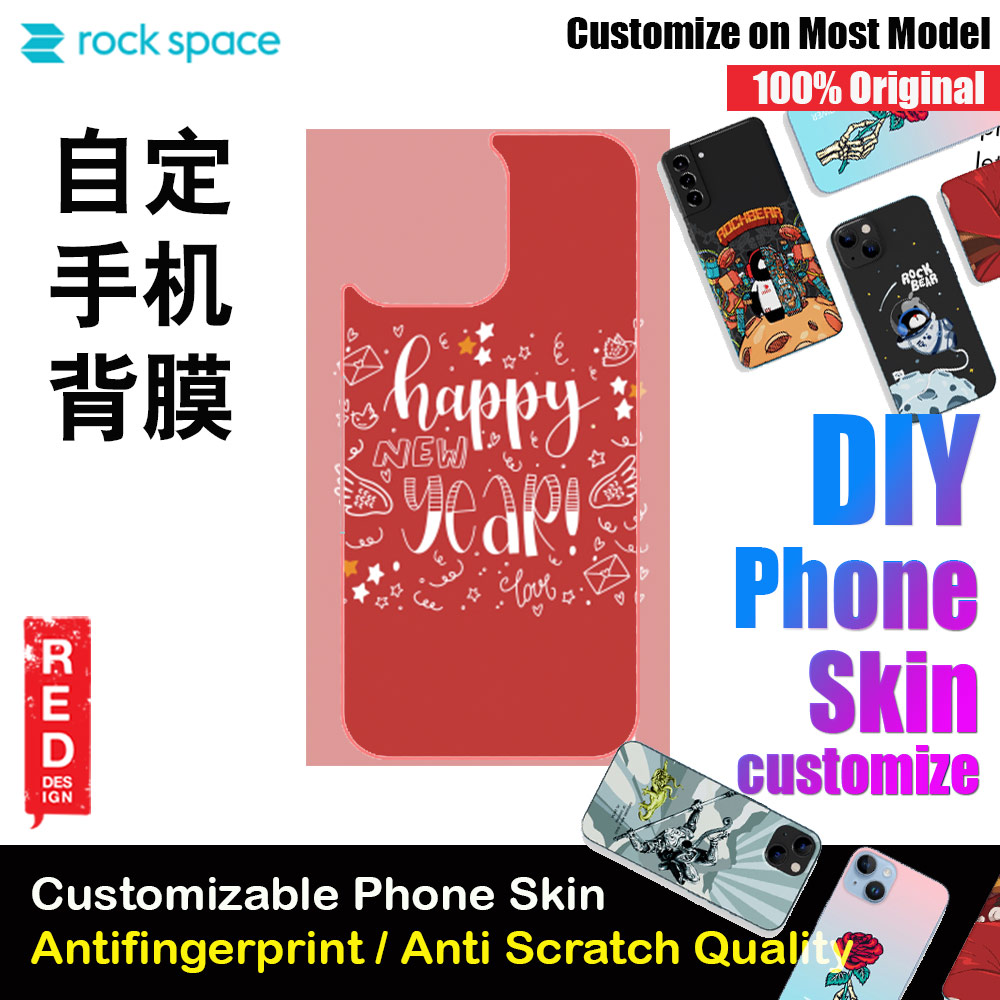 Picture of Rock Space DIY 自定 定制 设计 手机背膜 贴纸 DIY Customize High Quality Print Phone Skin Sticker for Multiple Phone Model with Multiple Photo Images Gallery or with Own Phone Cellphone (Happy New Year) Red Design- Red Design Cases, Red Design Covers, iPad Cases and a wide selection of Red Design Accessories in Malaysia, Sabah, Sarawak and Singapore 