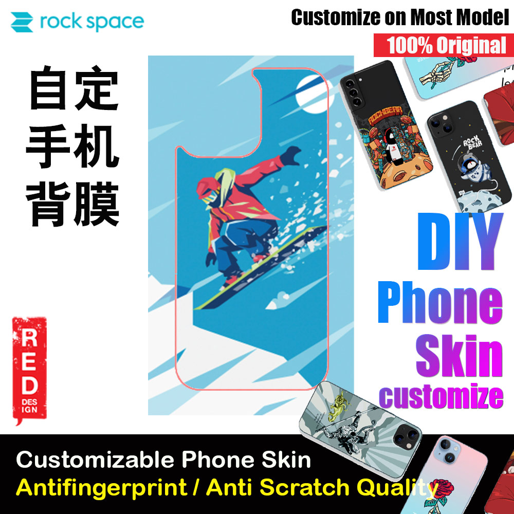 Picture of Rock Space DIY 自定 定制 设计 手机背膜 贴纸 DIY Customize High Quality Print Phone Skin Sticker for Multiple Phone Model with Multiple Photo Images Gallery or with Own Phone Text (People Ice Skiing) Red Design- Red Design Cases, Red Design Covers, iPad Cases and a wide selection of Red Design Accessories in Malaysia, Sabah, Sarawak and Singapore 