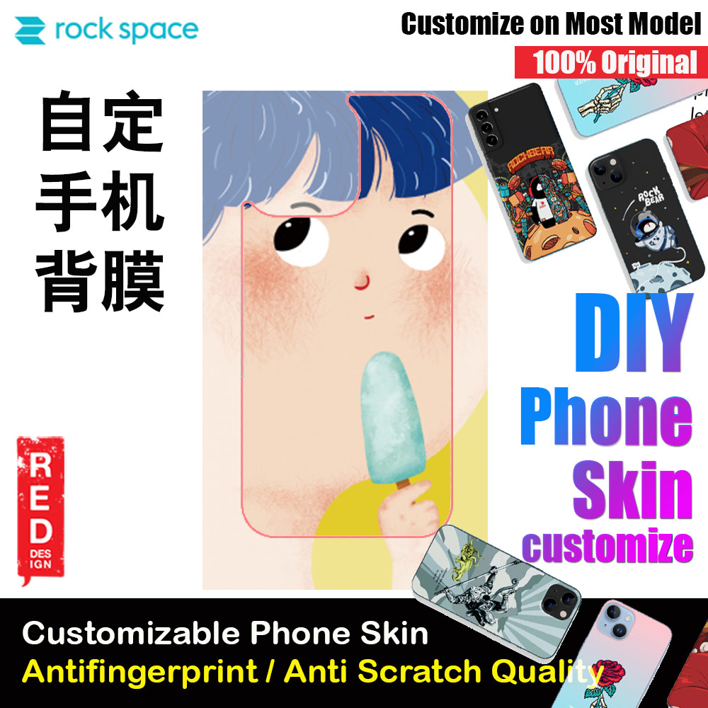 Picture of Rock Space DIY 自定 定制 设计 手机背膜 贴纸 DIY Customize High Quality Print Phone Skin Sticker for Multiple Phone Model with Multiple Photo Images Gallery or with Own Phone Text (People Ice Cream) Red Design- Red Design Cases, Red Design Covers, iPad Cases and a wide selection of Red Design Accessories in Malaysia, Sabah, Sarawak and Singapore 