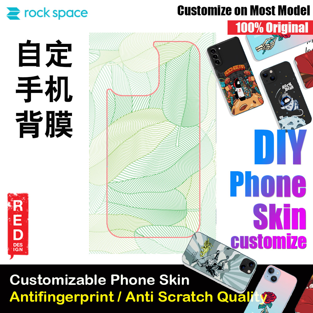 Picture of Rock Space DIY 自定 定制 设计 手机背膜 贴纸 DIY Customize High Quality Print Phone Skin Sticker for Multiple Phone Model with Multiple Photo Images Gallery or with Own Phone Text (Leaf Floral) Red Design- Red Design Cases, Red Design Covers, iPad Cases and a wide selection of Red Design Accessories in Malaysia, Sabah, Sarawak and Singapore 