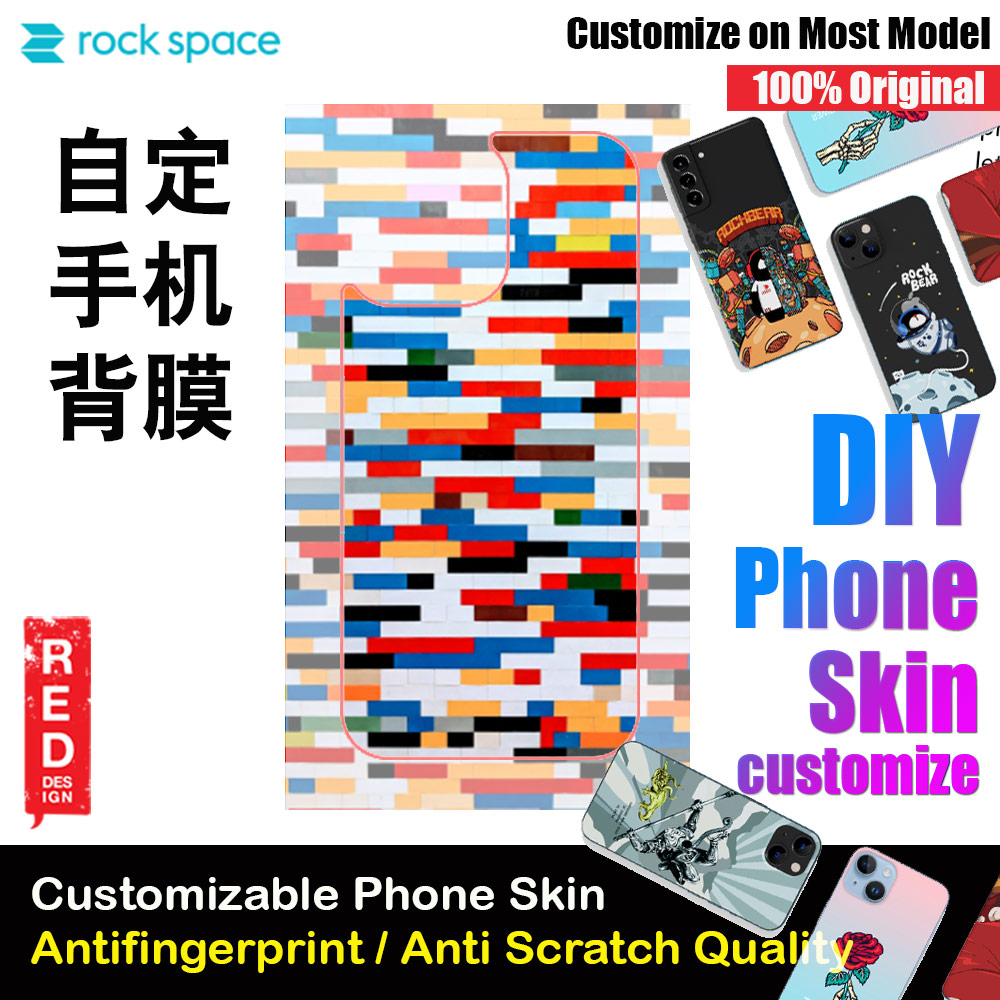 Picture of Rock Space DIY 自定 定制 设计 手机背膜 贴纸 DIY Customize High Quality Print Phone Skin Sticker for Multiple Phone Model with Multiple Photo Images Gallery or with Own Phone Text (Pattern Color Brick) Red Design- Red Design Cases, Red Design Covers, iPad Cases and a wide selection of Red Design Accessories in Malaysia, Sabah, Sarawak and Singapore 