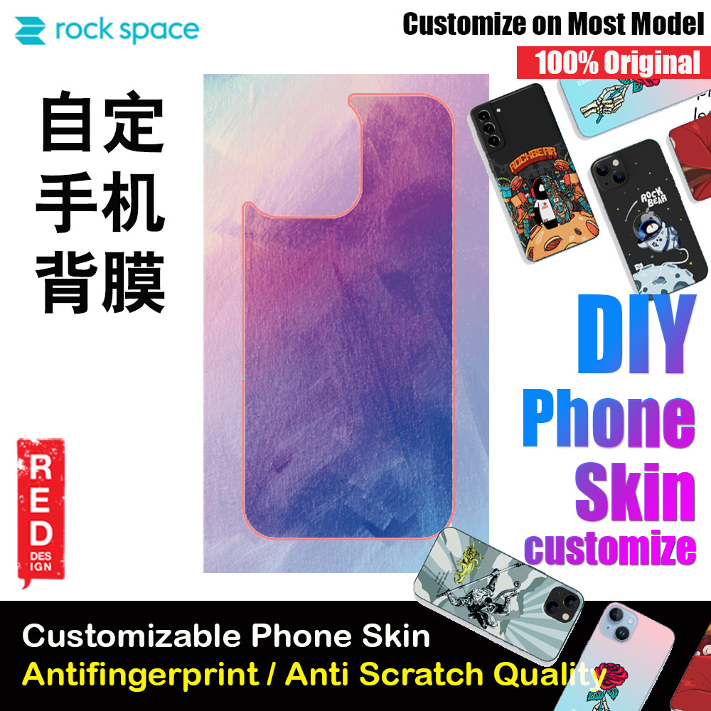 Picture of Rock Space DIY 自定 定制 设计 手机背膜 贴纸 DIY Customize High Quality Print Phone Skin Sticker for Multiple Phone Model with Multiple Photo Images Gallery or with Own Phone Text (Pattern Color) Red Design- Red Design Cases, Red Design Covers, iPad Cases and a wide selection of Red Design Accessories in Malaysia, Sabah, Sarawak and Singapore 