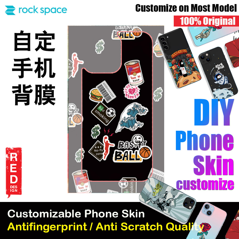 Picture of Rock Space DIY 自定 定制 设计 手机背膜 贴纸 DIY Customize High Quality Print Phone Skin Sticker for Multiple Phone Model with Multiple Photo Images Gallery or with Own Phone Text (Pattern Collage) Red Design- Red Design Cases, Red Design Covers, iPad Cases and a wide selection of Red Design Accessories in Malaysia, Sabah, Sarawak and Singapore 