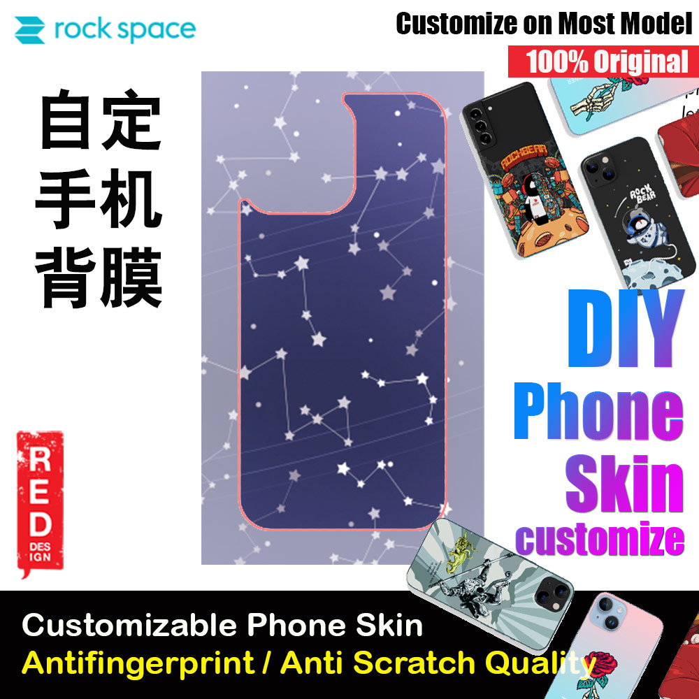 Picture of Rock Space DIY 自定 定制 设计 手机背膜 贴纸 DIY Customize High Quality Print Phone Skin Sticker for Multiple Phone Model with Multiple Photo Images Gallery or with Own Phone Text (Patten Stars) Red Design- Red Design Cases, Red Design Covers, iPad Cases and a wide selection of Red Design Accessories in Malaysia, Sabah, Sarawak and Singapore 