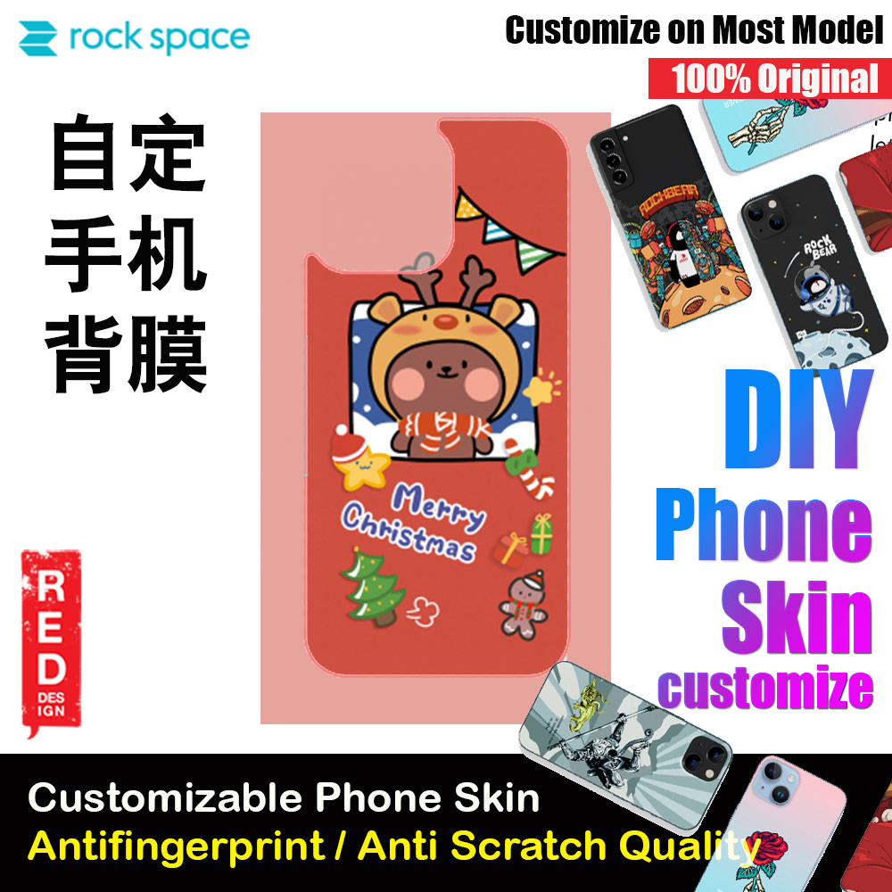 Picture of Rock Space DIY 自定 定制 设计 手机背膜 贴纸 DIY Customize High Quality Print Phone Skin Sticker for Multiple Phone Model with Multiple Photo Images Gallery or with Own Phone Cellphone (Merry Christmas) Red Design- Red Design Cases, Red Design Covers, iPad Cases and a wide selection of Red Design Accessories in Malaysia, Sabah, Sarawak and Singapore 