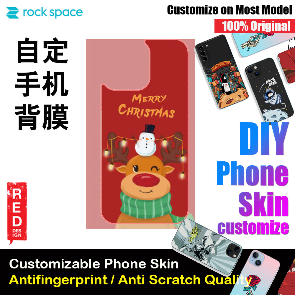 Picture of Rock Space DIY 自定 定制 设计 手机背膜 贴纸 DIY Customize High Quality Print Phone Skin Sticker for Multiple Phone Model with Multiple Photo Images Gallery or with Own Phone Cellphone (Merry Christmas) Red Design- Red Design Cases, Red Design Covers, iPad Cases and a wide selection of Red Design Accessories in Malaysia, Sabah, Sarawak and Singapore 